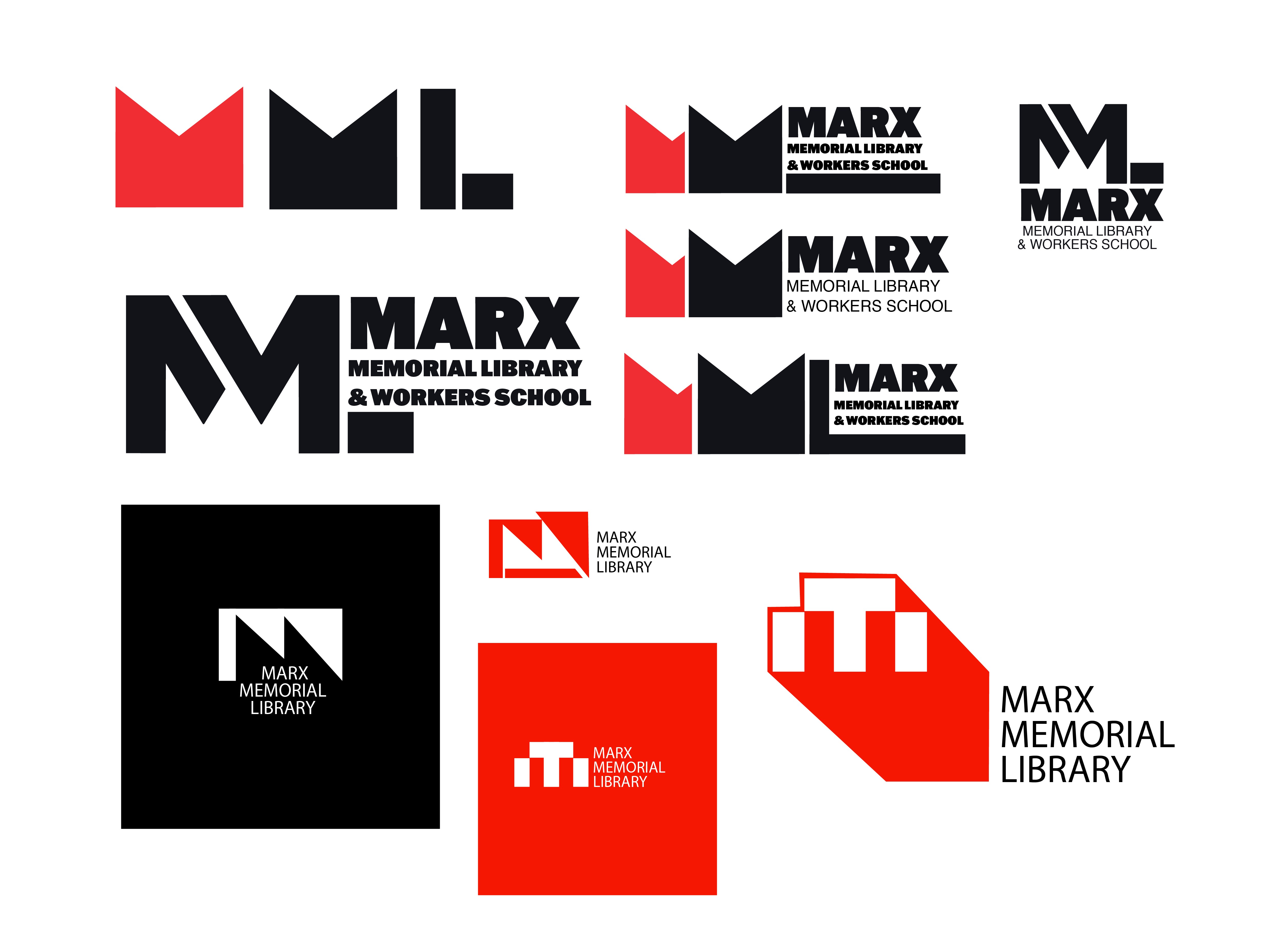 Early MML logo exploration, marks and lockups
